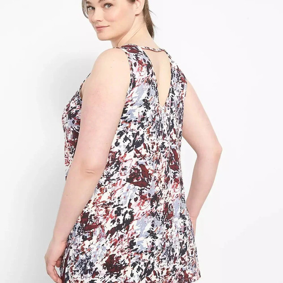 LIVI Lane Bryant Canyon Print Soft V-Neck High-Low Tank With Back Cutout 22/24 - Picture 8 of 11